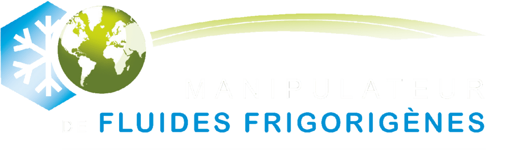 Logo Manipulateur de fluides frigorigènes blanc